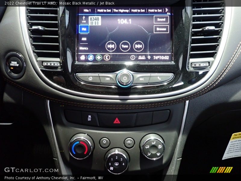 Mosaic Black Metallic / Jet Black 2022 Chevrolet Trax LT AWD
