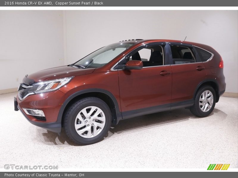 Copper Sunset Pearl / Black 2016 Honda CR-V EX AWD