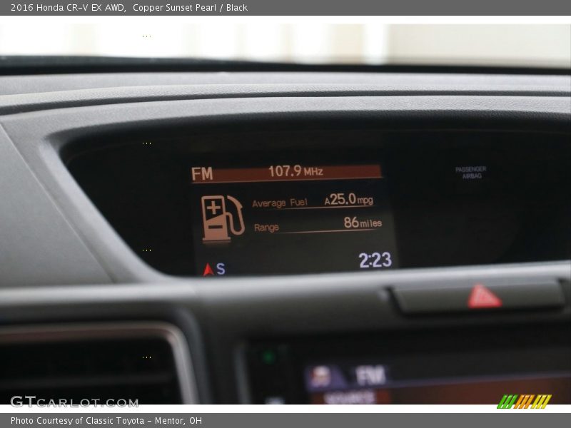 Copper Sunset Pearl / Black 2016 Honda CR-V EX AWD
