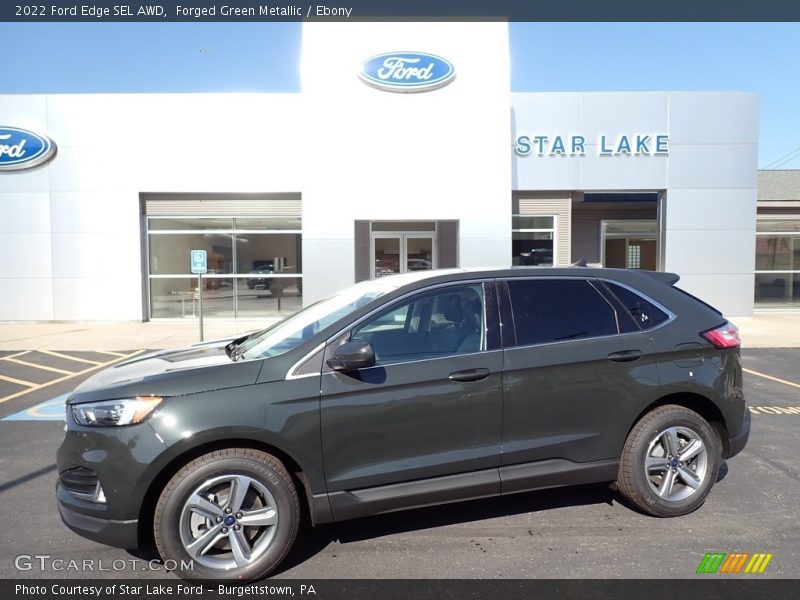 Forged Green Metallic / Ebony 2022 Ford Edge SEL AWD