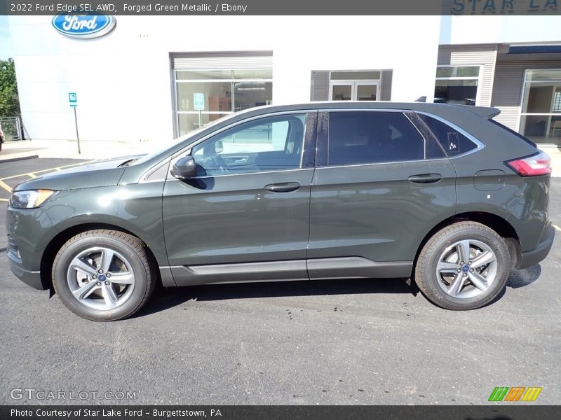 Forged Green Metallic / Ebony 2022 Ford Edge SEL AWD