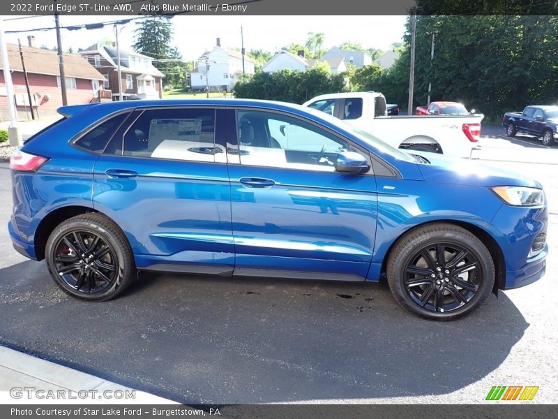 Atlas Blue Metallic / Ebony 2022 Ford Edge ST-Line AWD