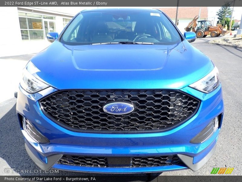 Atlas Blue Metallic / Ebony 2022 Ford Edge ST-Line AWD