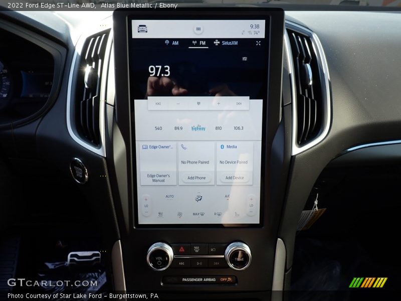Atlas Blue Metallic / Ebony 2022 Ford Edge ST-Line AWD
