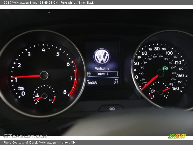 Pure White / Titan Black 2019 Volkswagen Tiguan SE 4MOTION