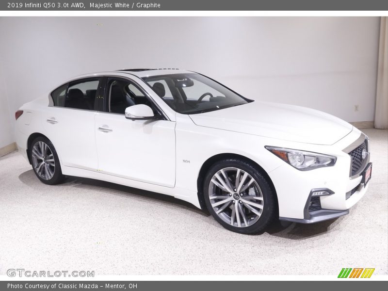 Majestic White / Graphite 2019 Infiniti Q50 3.0t AWD