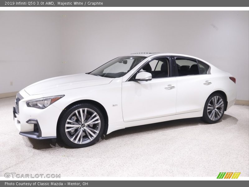 Majestic White / Graphite 2019 Infiniti Q50 3.0t AWD