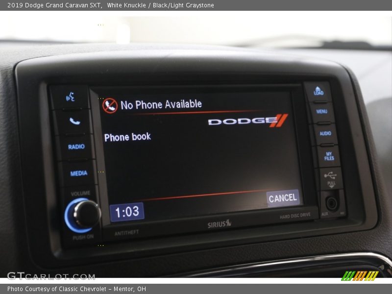 White Knuckle / Black/Light Graystone 2019 Dodge Grand Caravan SXT