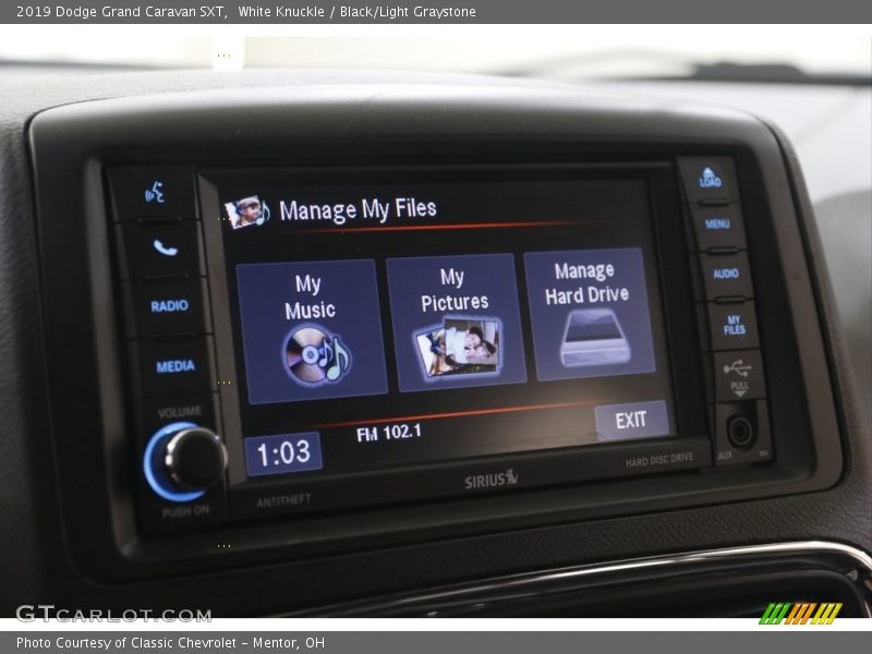 White Knuckle / Black/Light Graystone 2019 Dodge Grand Caravan SXT