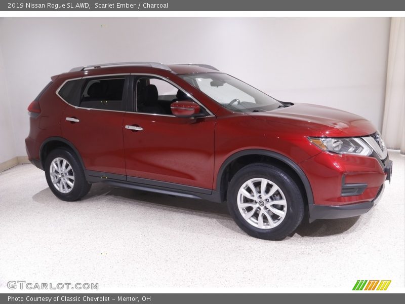 Scarlet Ember / Charcoal 2019 Nissan Rogue SL AWD