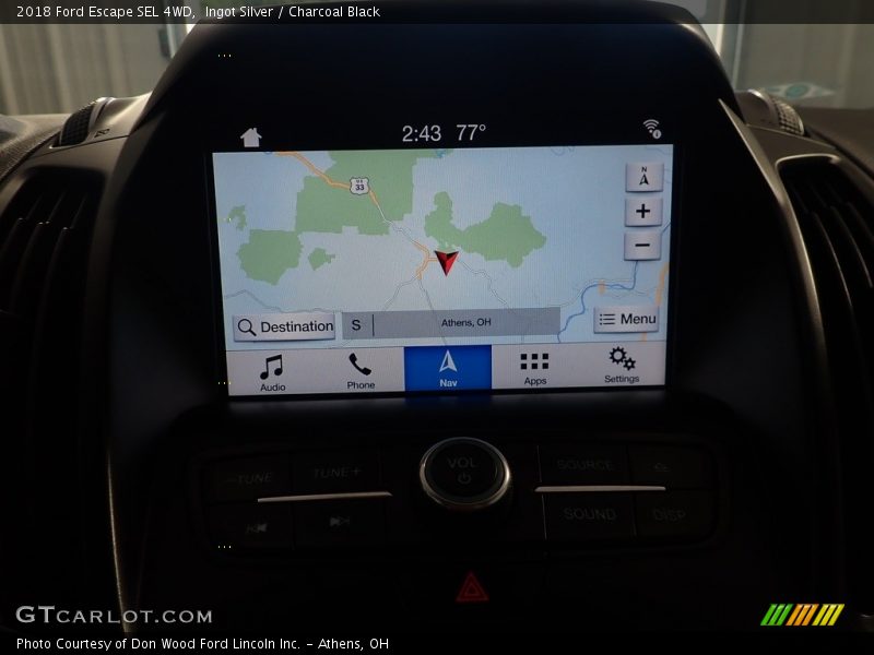 Ingot Silver / Charcoal Black 2018 Ford Escape SEL 4WD