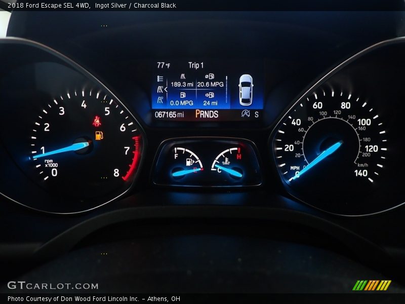 Ingot Silver / Charcoal Black 2018 Ford Escape SEL 4WD