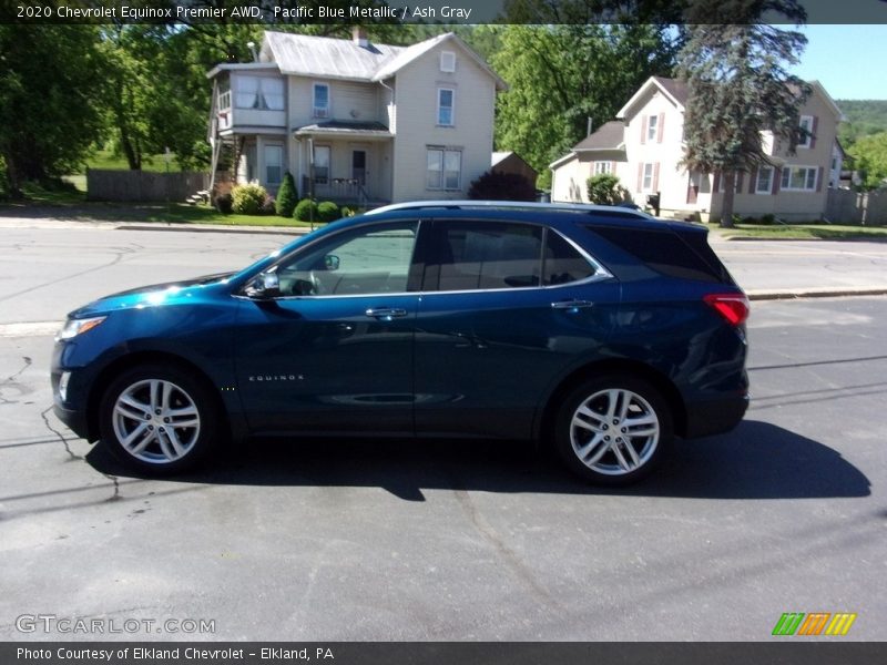 Pacific Blue Metallic / Ash Gray 2020 Chevrolet Equinox Premier AWD
