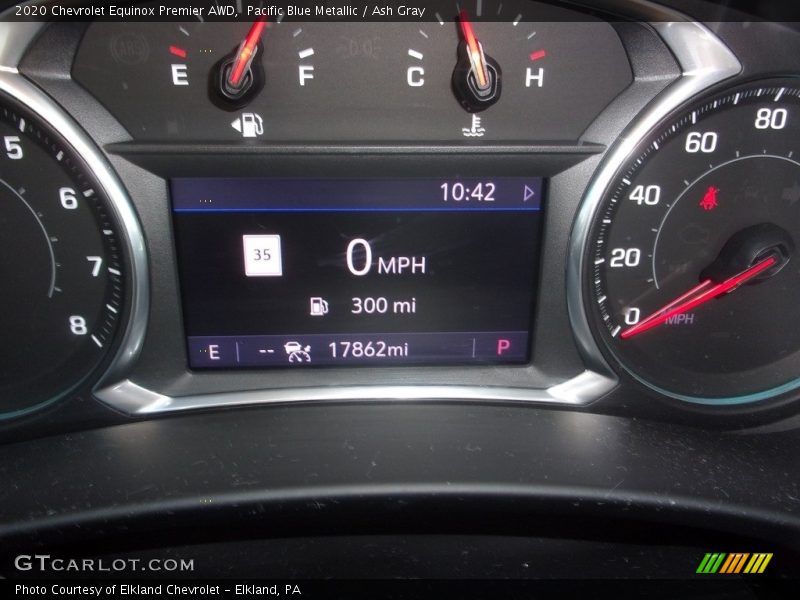 Pacific Blue Metallic / Ash Gray 2020 Chevrolet Equinox Premier AWD