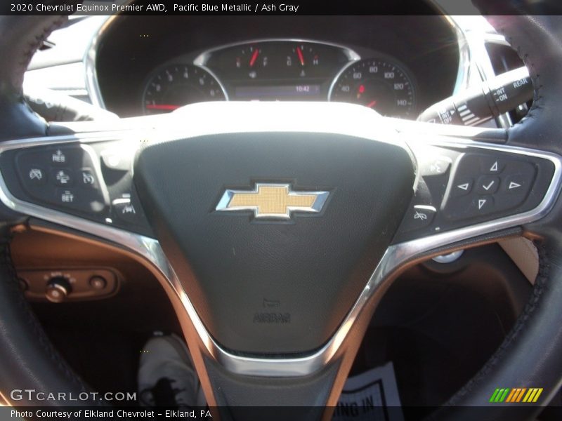Pacific Blue Metallic / Ash Gray 2020 Chevrolet Equinox Premier AWD