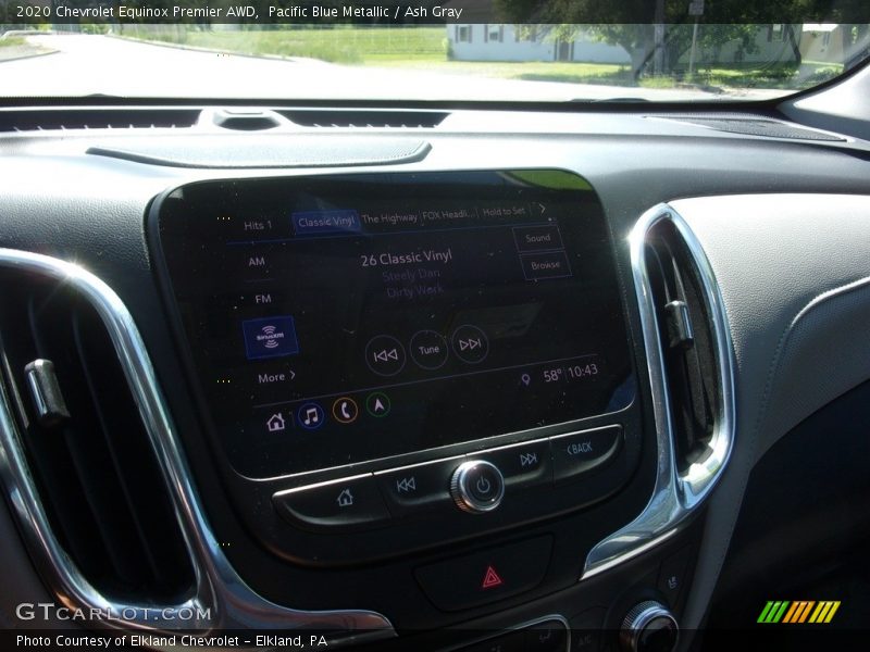 Pacific Blue Metallic / Ash Gray 2020 Chevrolet Equinox Premier AWD