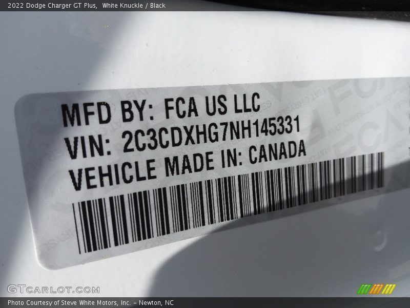 White Knuckle / Black 2022 Dodge Charger GT Plus