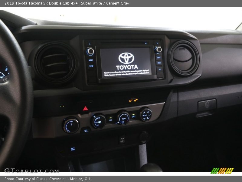 Super White / Cement Gray 2019 Toyota Tacoma SR Double Cab 4x4
