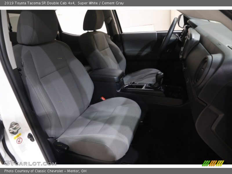 Super White / Cement Gray 2019 Toyota Tacoma SR Double Cab 4x4