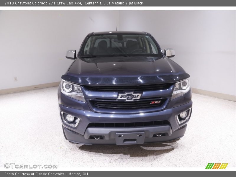 Centennial Blue Metallic / Jet Black 2018 Chevrolet Colorado Z71 Crew Cab 4x4