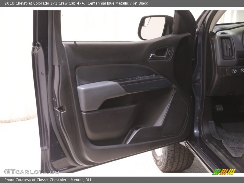 Centennial Blue Metallic / Jet Black 2018 Chevrolet Colorado Z71 Crew Cab 4x4