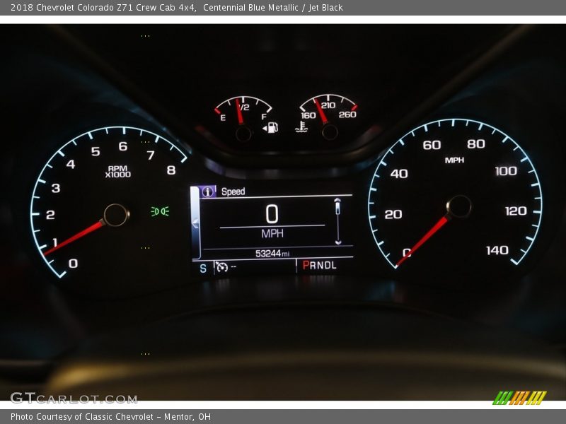 Centennial Blue Metallic / Jet Black 2018 Chevrolet Colorado Z71 Crew Cab 4x4