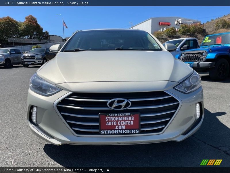 Silver / Beige 2017 Hyundai Elantra Value Edition