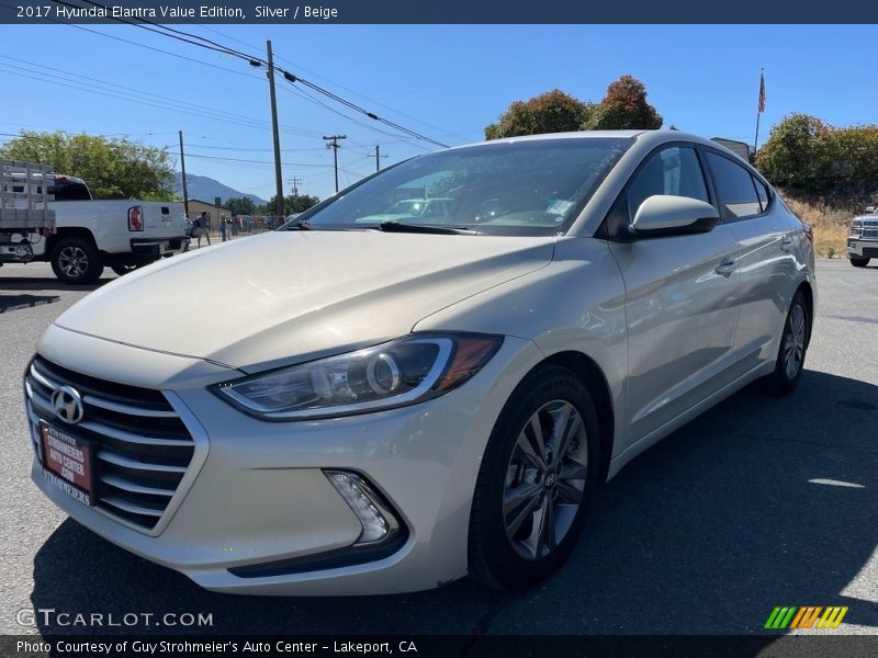 Silver / Beige 2017 Hyundai Elantra Value Edition