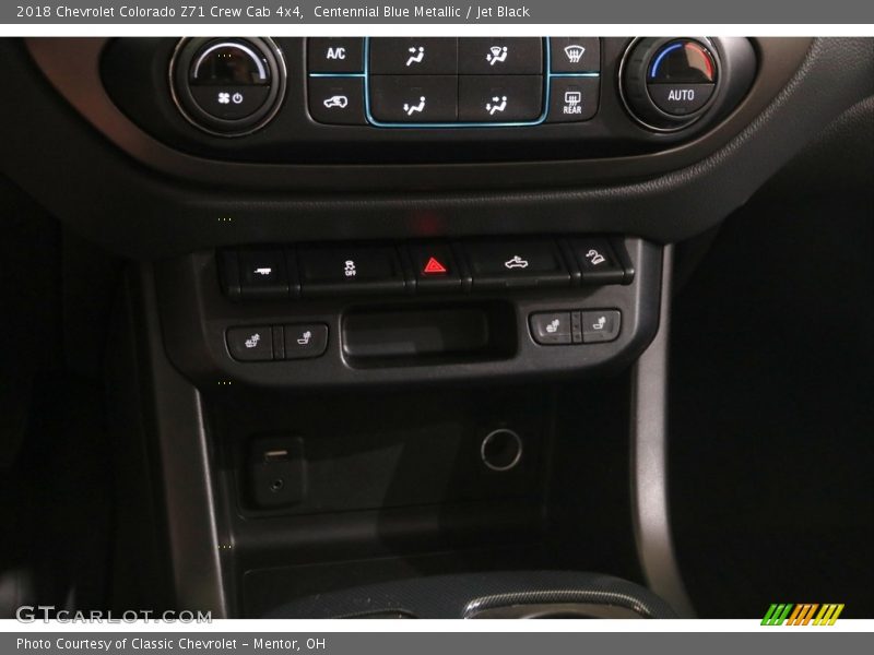Centennial Blue Metallic / Jet Black 2018 Chevrolet Colorado Z71 Crew Cab 4x4