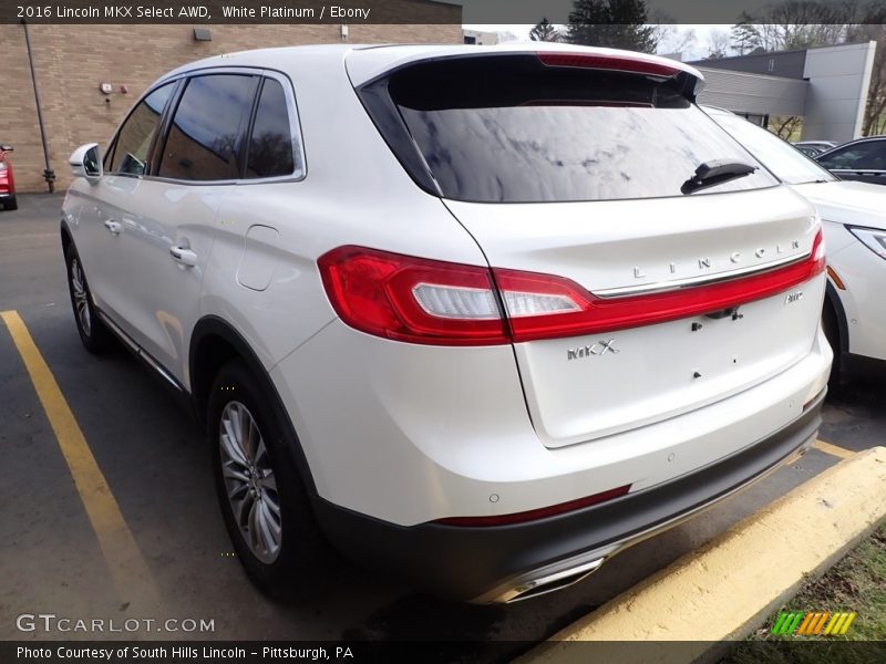 White Platinum / Ebony 2016 Lincoln MKX Select AWD