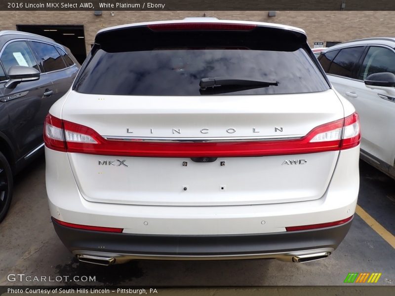 White Platinum / Ebony 2016 Lincoln MKX Select AWD
