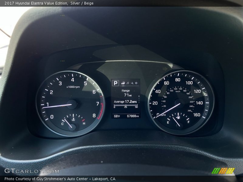 Silver / Beige 2017 Hyundai Elantra Value Edition