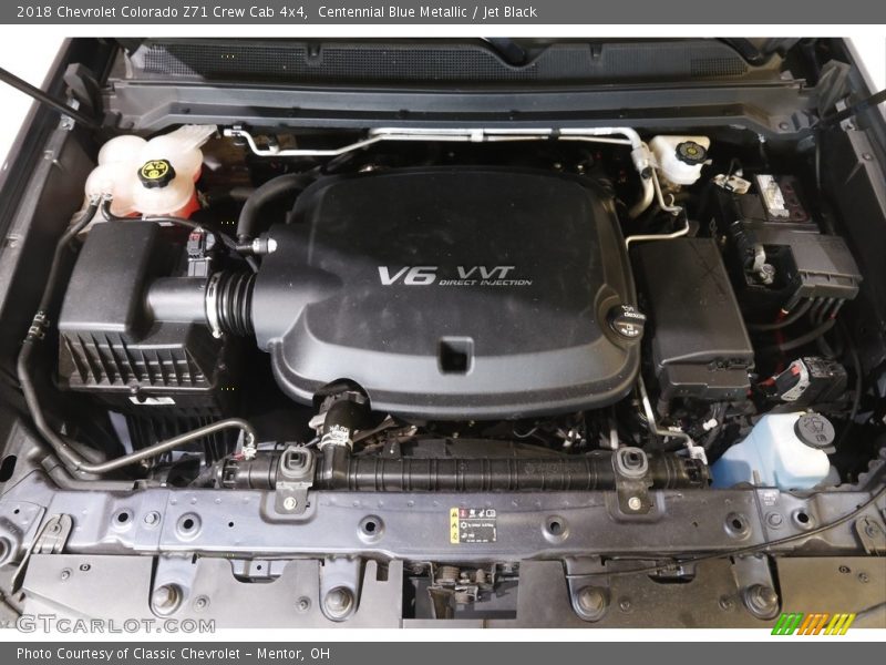 Centennial Blue Metallic / Jet Black 2018 Chevrolet Colorado Z71 Crew Cab 4x4