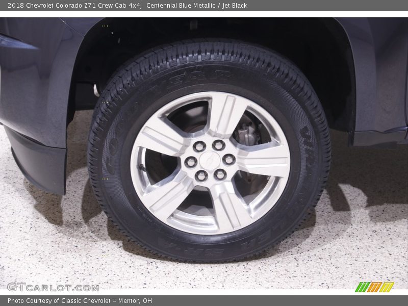 Centennial Blue Metallic / Jet Black 2018 Chevrolet Colorado Z71 Crew Cab 4x4