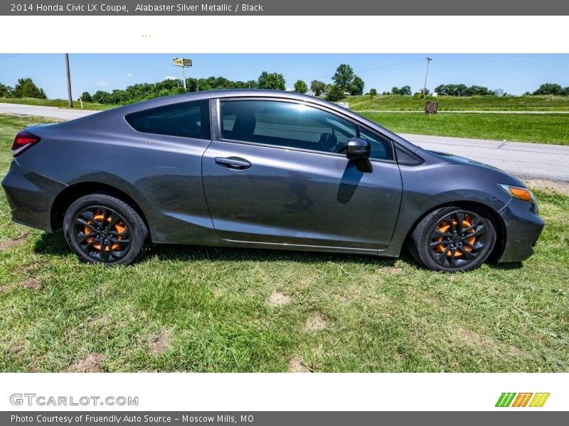 Alabaster Silver Metallic / Black 2014 Honda Civic LX Coupe