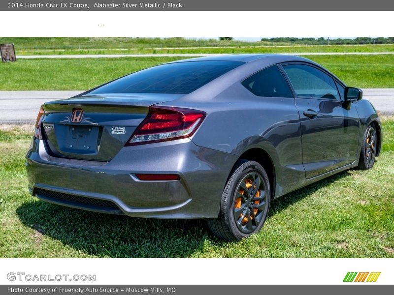 Alabaster Silver Metallic / Black 2014 Honda Civic LX Coupe