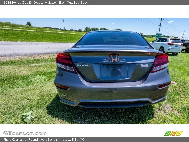 Alabaster Silver Metallic / Black 2014 Honda Civic LX Coupe