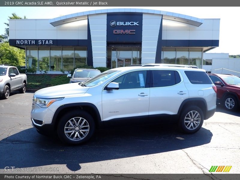 Quicksilver Metallic / Jet Black 2019 GMC Acadia SLE AWD