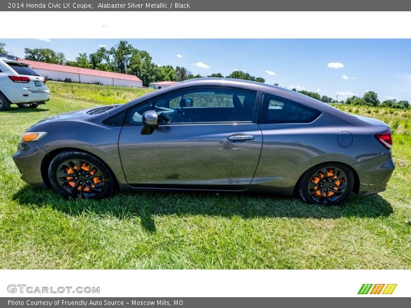 Alabaster Silver Metallic / Black 2014 Honda Civic LX Coupe