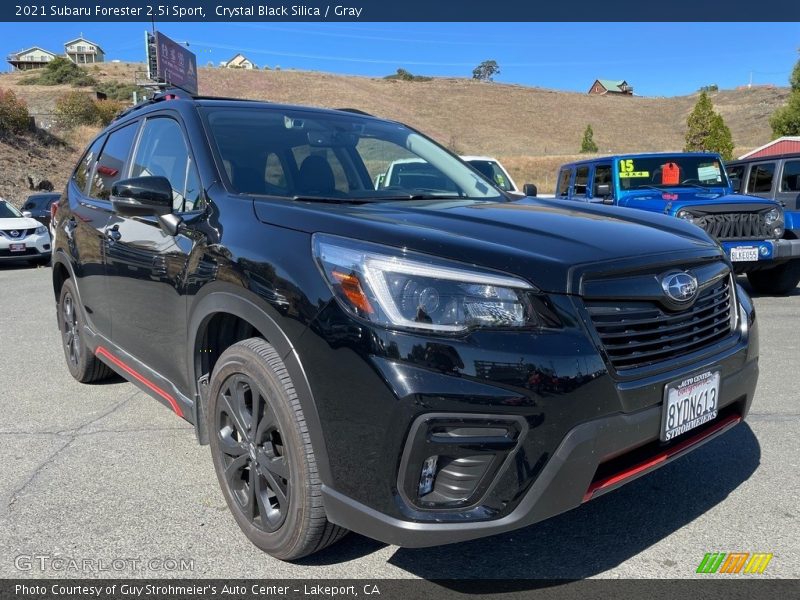 Crystal Black Silica / Gray 2021 Subaru Forester 2.5i Sport