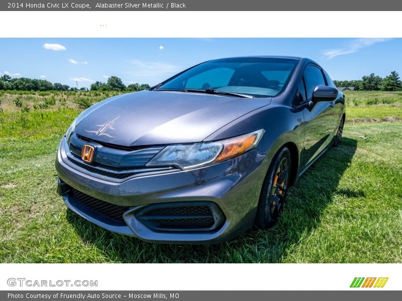 Alabaster Silver Metallic / Black 2014 Honda Civic LX Coupe