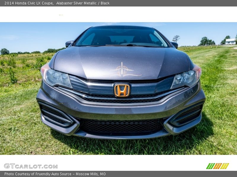 Alabaster Silver Metallic / Black 2014 Honda Civic LX Coupe