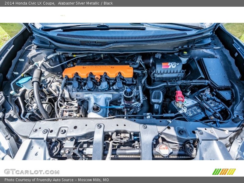 Alabaster Silver Metallic / Black 2014 Honda Civic LX Coupe