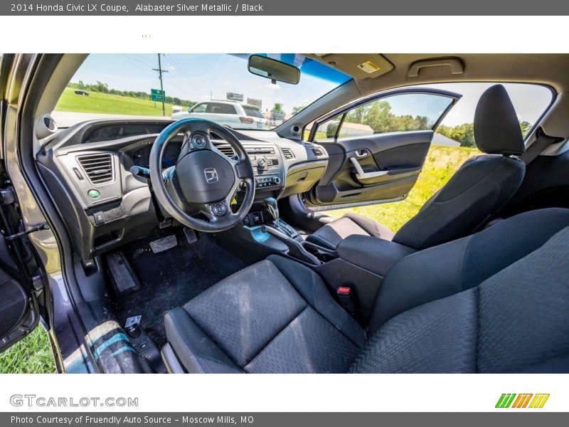 Alabaster Silver Metallic / Black 2014 Honda Civic LX Coupe