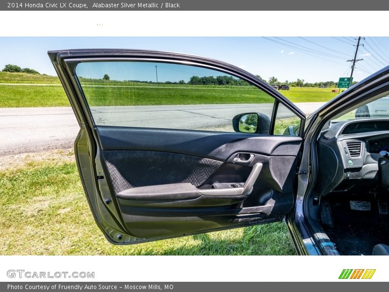 Alabaster Silver Metallic / Black 2014 Honda Civic LX Coupe
