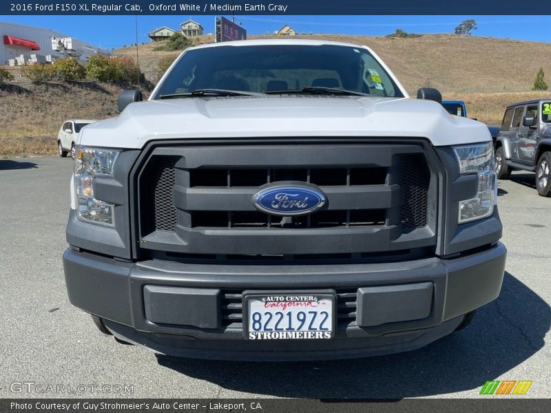 Oxford White / Medium Earth Gray 2016 Ford F150 XL Regular Cab