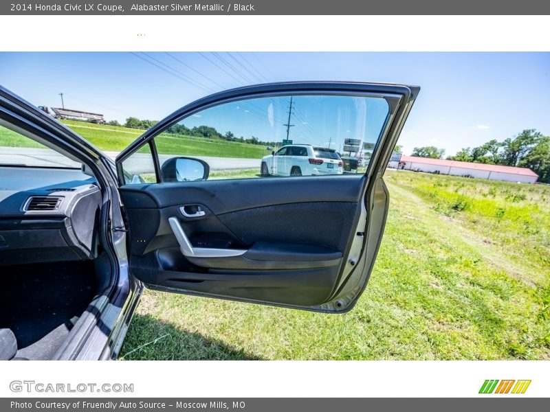 Alabaster Silver Metallic / Black 2014 Honda Civic LX Coupe
