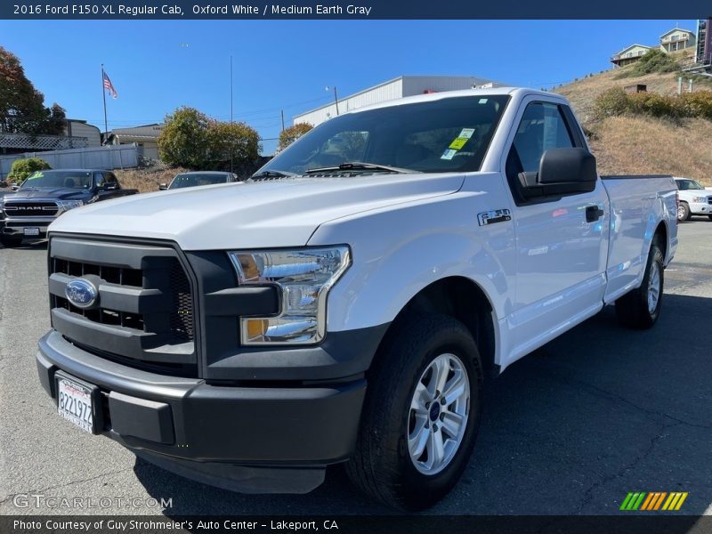 Oxford White / Medium Earth Gray 2016 Ford F150 XL Regular Cab