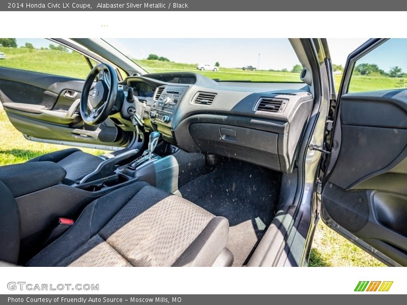 Alabaster Silver Metallic / Black 2014 Honda Civic LX Coupe