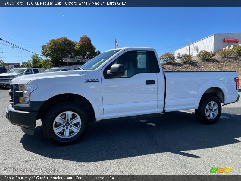 Oxford White / Medium Earth Gray 2016 Ford F150 XL Regular Cab